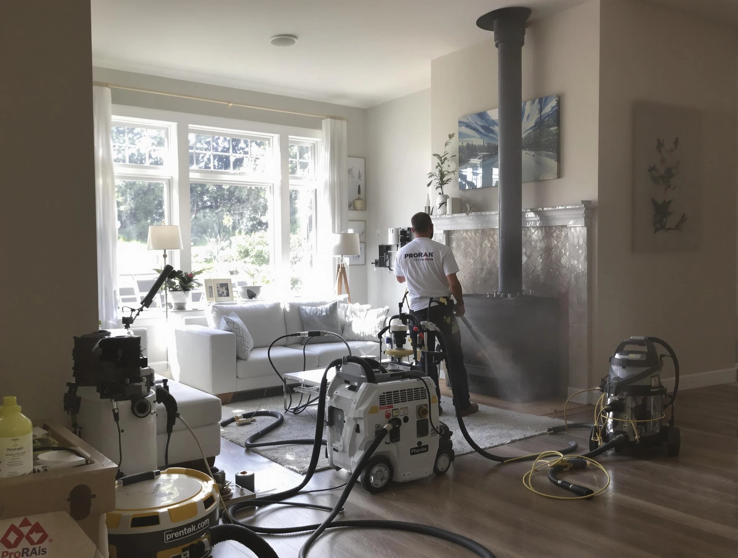 Soot removal service by Glendale Chimney Sweep for a fireplace in Glendale, AZ