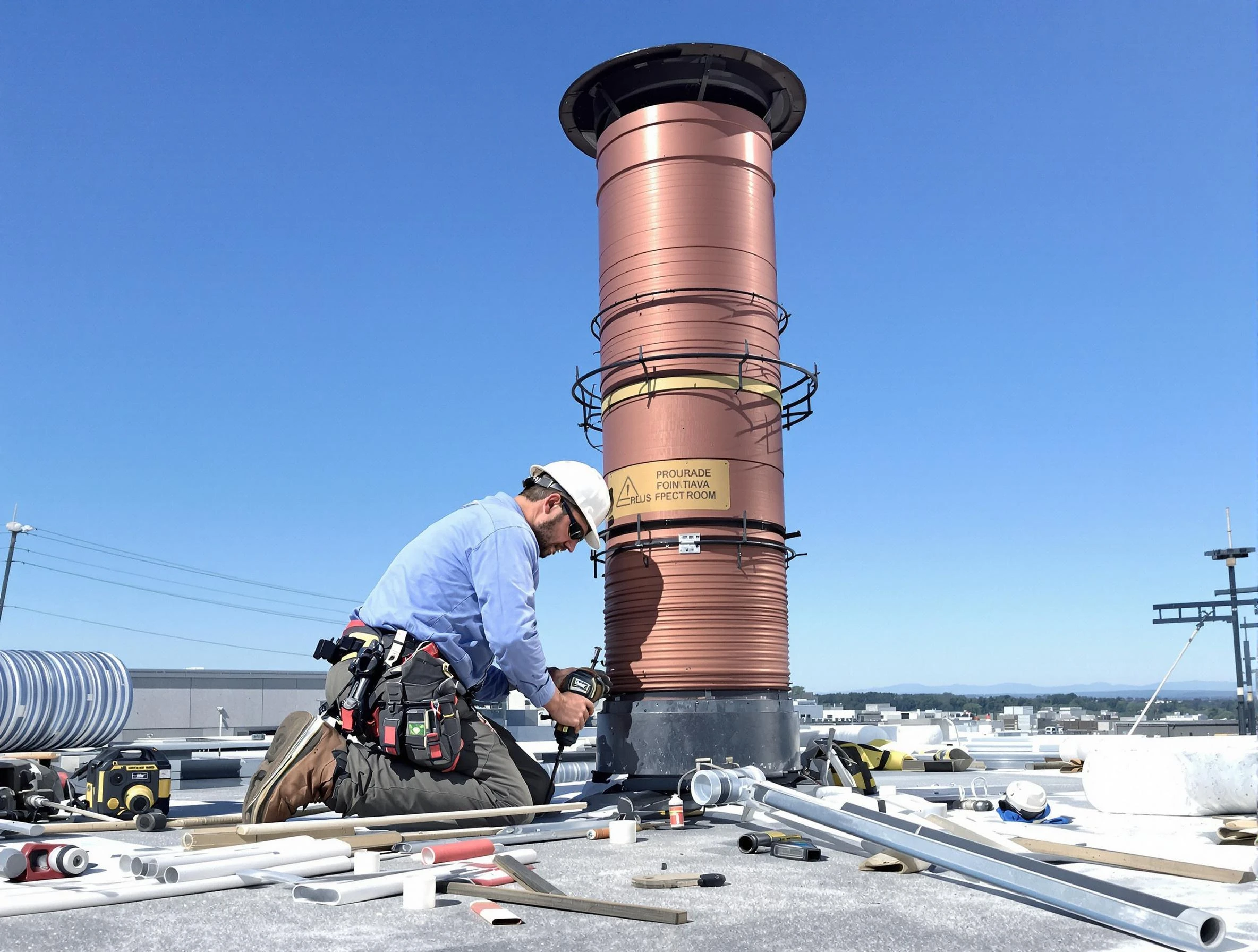 Installed chimney liner by Glendale Chimney Sweep in Glendale, AZ