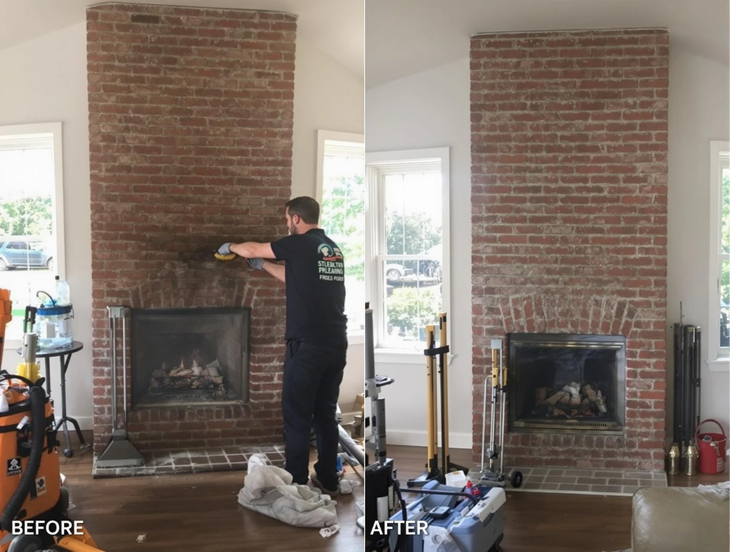 Finished chimney sweeping service by Glendale Chimney Sweep in Glendale, AZ