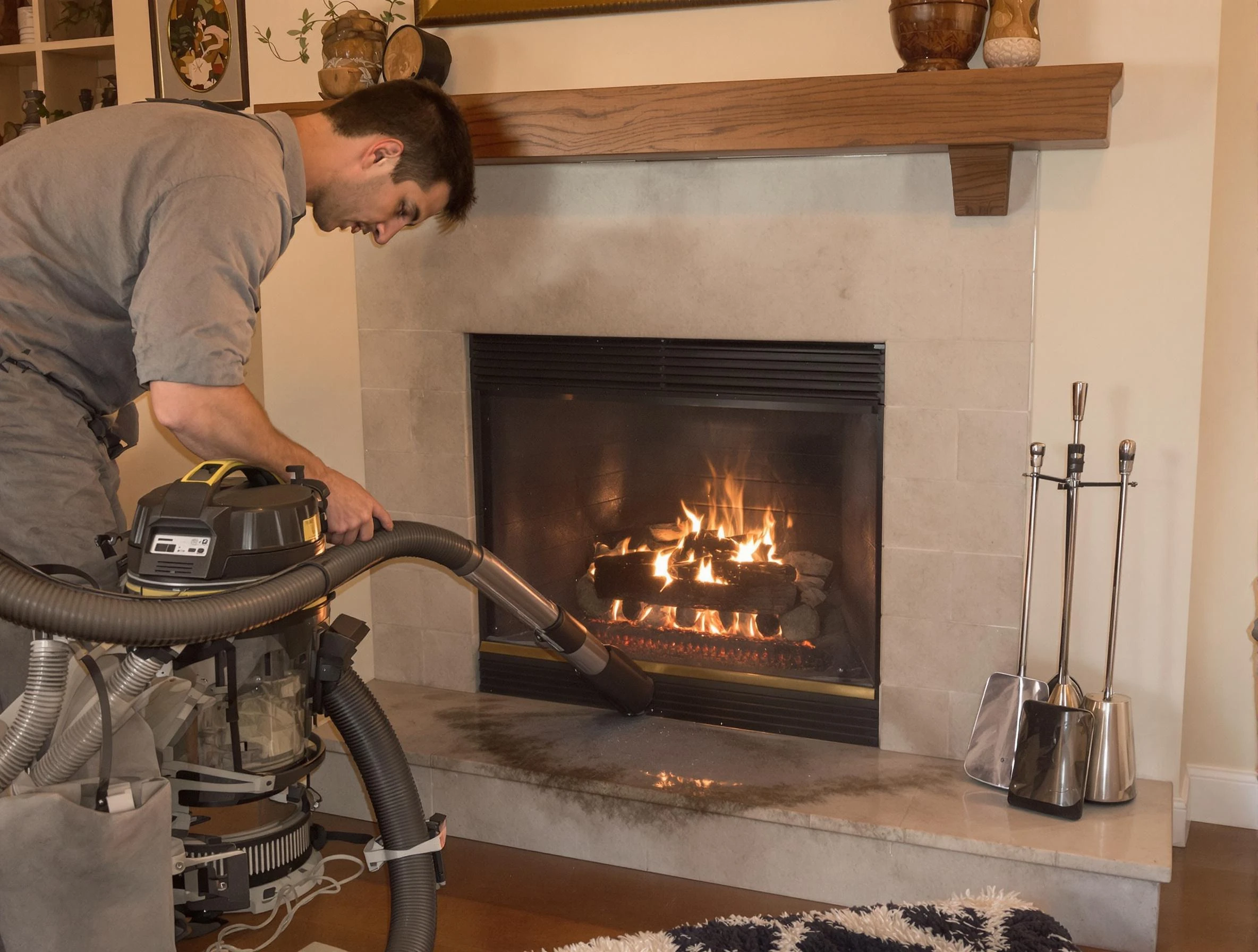 Routine fireplace upkeep by Glendale Chimney Sweep in Glendale, AZ