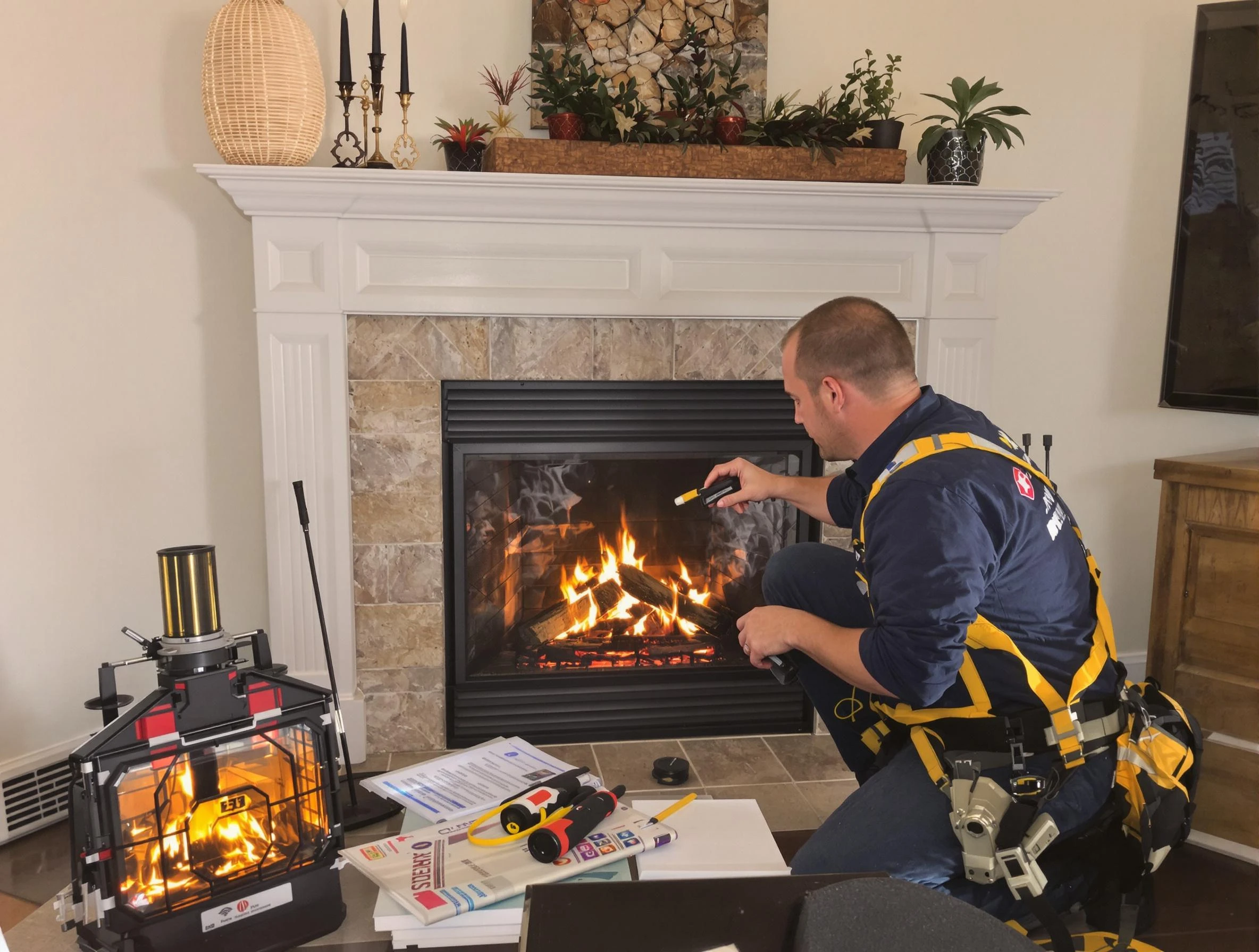 Safety-focused fireplace inspection by Glendale Chimney Sweep in Glendale, AZ